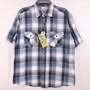 NWT-Denim & Rivets blue plaid button down shirt